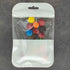 (100, 6.30 inch 9.45 inch) Clear Window Half White Plastic Resealable Bags with Butterfly Hang Hole for Jewelry