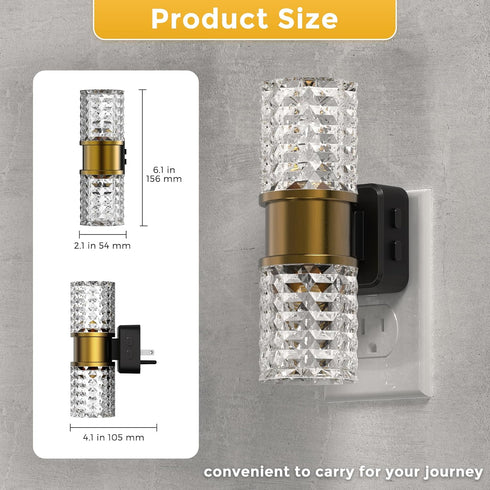 Light,Dimmable Wall,2 Pack 0-100LM L LOHAS LED Night Night Lights Plug into Adjustable Brightness LED Night