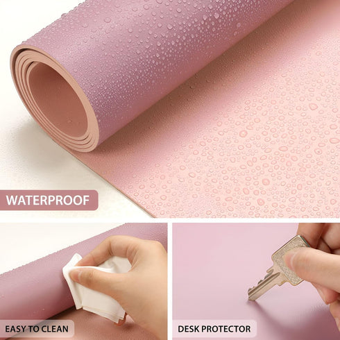 CCOCC 23.6" 13.8" Desk Pad Desk Protector Mat - Dual Side PU Leather Desk Mat Large Mouse Pad,Writing Mat Waterproof
