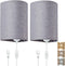 Wall Sconces Set of 2, Plug in Wall Sconces with On/Off Switch,