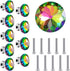 Youyole 10 Pcs Dresser Crystal Knobs, 30mm Glass Pull for Cabinets and Drawers, Fresh Style Knobs for Dresser Drawers