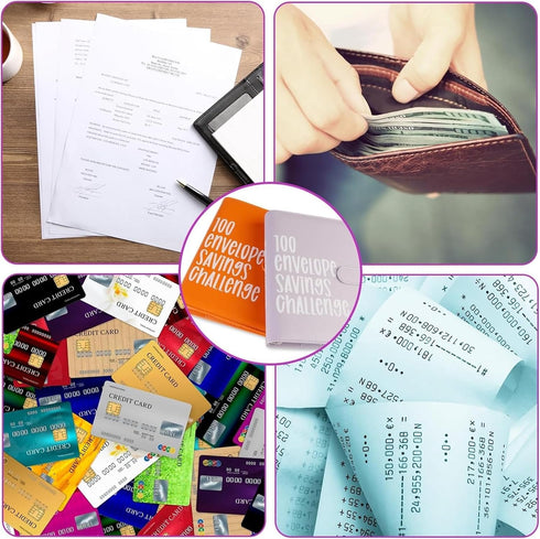 CHNLML 100 $5,050, Envelope Savings Binder, Easy and Fun Way to Save Pink