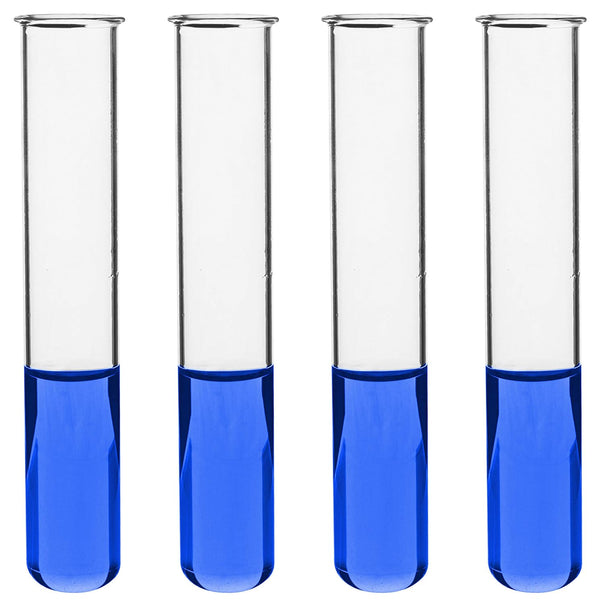 EISCO 16PK Test Tubes - 50ml Borosilicate 3.3 Glass, 1.2mm Thick Walls, 5.9" Tall, 1" Diameter