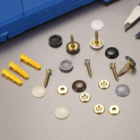 uxcell 8 16.8 mm Pcs Decorative Caps Cover Nails, Zinc Alloy Screw Covers Caps Mirror Fixing Screws for Mirrors, Coffee