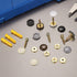 uxcell 8 16.8 mm Pcs Decorative Caps Cover Nails, Zinc Alloy Screw Covers Caps Mirror Fixing Screws for Mirrors, Coffee
