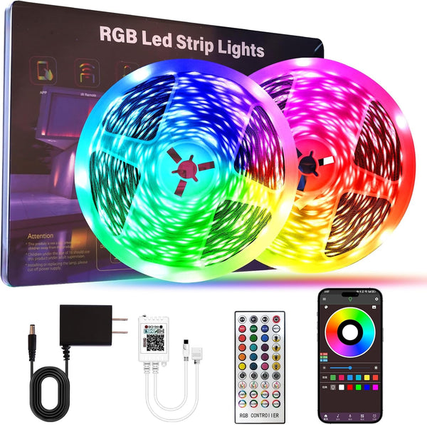 HBOWMDJIA Led Lights for Bedroom 200 FT (2 Rolls 100 FT), with