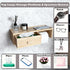 TEGUEPS Bamboo Toilet Paper Holder with Shelf,Wall Mount Bathroom Holder with Wet Wipes Storage Drawer(Natural)