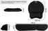 iFine Upgrade Enlarged Superfine Fiber Memory Foam Ergonomic Mouse Pad & Keyboard Wrist Rest for Desktop, Laptop