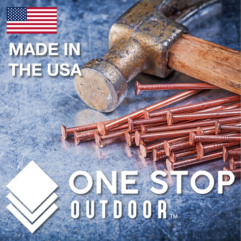 50 Pack 1.5 Inch USA MADE Copper Nails, Solid Pure Copper Roofing Finish Spikes for Furniture and Boat