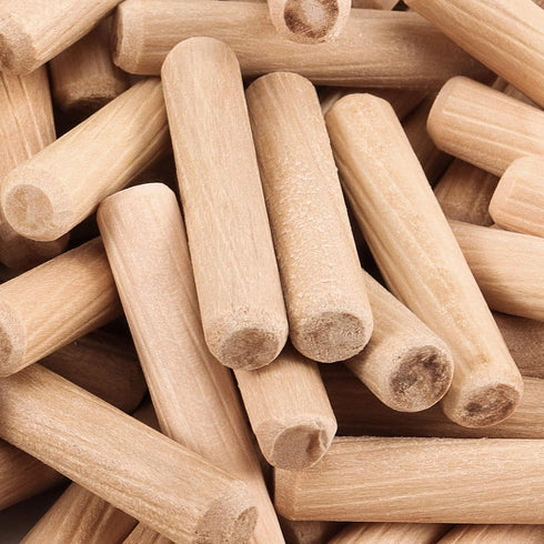 1000 Pieces 5/16" x 1 1/2" Fluted Wooden Dowel Pins, Hardwood Tapered Pins for Woodworking DIY Projects