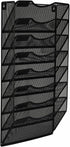 EasyPAG 8-Tier Wall File Organizer Hanging Holder for Papers, Folders, Files, Clipboard, Magazine Organization, Black