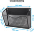 EASEPRES Magnetic Mesh 3 Pockets File Organizer - Hanging Vertical Wall File Organizer Holder Rack for Office Use