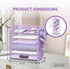 SUPEASY 6 Tier Paper Organizer with 4 Pen Holders, Mesh Desk Organizer for A4 File Folder, Purple
