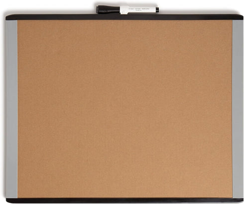 U Brands 3-in-1 Magnetic Dry Erase Calendar Board, 16" x 20" with Black and Gray Frame, Magnet and Marker Included