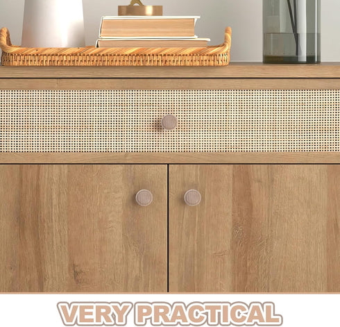 10pcs Homoyoyo Natural Round Wood Drawer Knobs Unfinished Wooden Cabinet Handles for Furniture Dresser Pulls