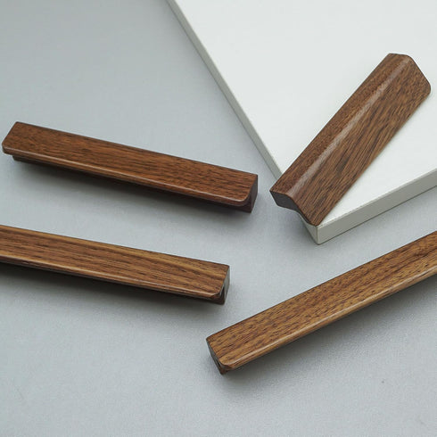 3" (3" Walnut Wood Drawer Pull Handle Rustic Dresser Knob Pulls Kitchen Cabinet Pull Hardware Hole Centers)