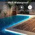32.8Ft IP68 echosari Solar Strip Lights Outdoor, Fully Waterproof LED Strip Lights with Timer Remote Auto ON/Off
