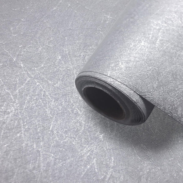 Silver Grey Contact Paper 16"x198" - Peel and Stick Waterproof Decorative Self-Adhesive Vinyl Wrap for Cabinets and