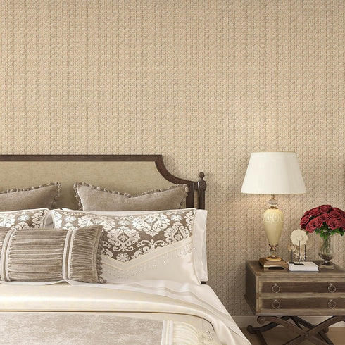 15.7''x118'' VEELIKE Non-Textured Taupe Brown Rattan Wallpaper Peel and Stick Rattan Look Contact Paper for Cabinets