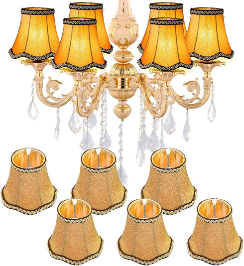 Hedume 6 Pack European Lamp Shade, Modern Clip On Droplight Wall Lamp,