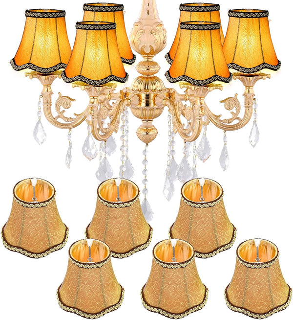 Hedume 6 Pack European Lamp Shade, Modern Clip On Droplight Wall Lamp,