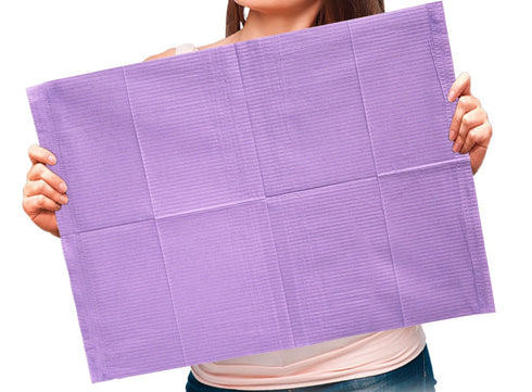 BIB745V 500 Adenna Dental Bibs/Lap Cloths - Disposable, Violet, Case