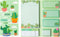 We Grow When Things are Hard Sticky Notes Set, 550 Sheets, Cute Cactus Shaped Memo Pads, Back to School Office Supplies