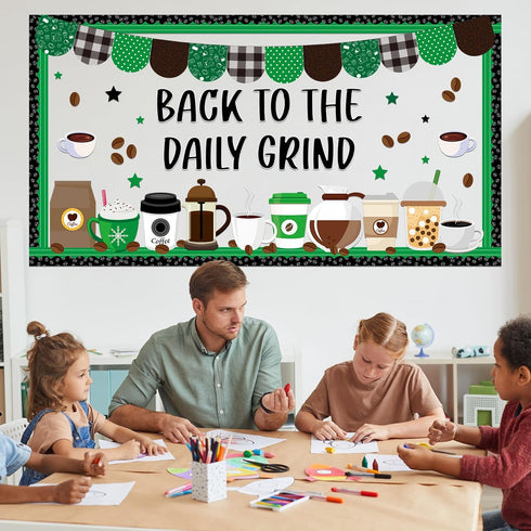 Coffee Bulletin Board Set Coffee Cup Decorations Hot Cocoa Cutouts for Teachers Students Back to School Decor