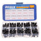BOJACK 10 Values 200 Pcs 6x6 mm Tactile Pushbutton Switches - 4 Pin Momentary Push Button Switches Assortment Kit