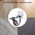 AONMTOAN 1.25 Inches 120 Lbs Bookshelf,Set 4 L-Shaped Plate Swivel Caster, with Brake Rubber Caster, Side Mount casters