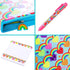 GirlZone Jumbo Rainbow Pencil Case for Girls, 43 Pieces, Arts & Crafts Filled Stationery