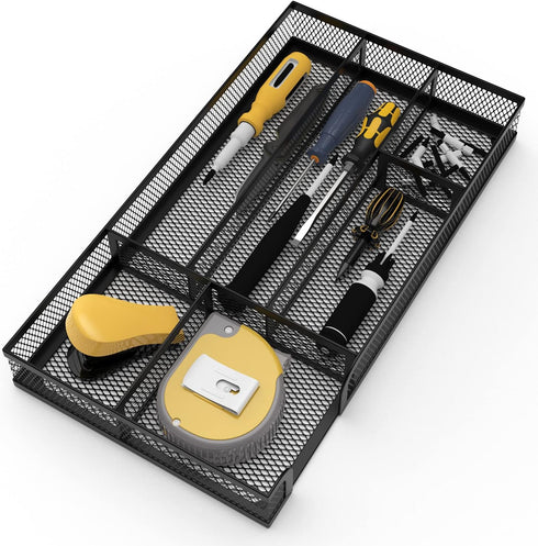 Drawer Organizer, Metal Mesh Dividers for Desk, Pen Organizer for Desktop, Bathroom, Kitchen, Makeup, Vanity