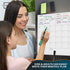 Magnetic Chore Chart for Kids, 13” X 17” Dry Erase Board - Behavior Reward Planner for Multiple Kids with 6 Markers