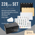 Black Index Card Holder 4x6, Index Card Box with Dividers, Ruled Cards & Stickers, Recipe Card Organizer