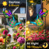 Solar Watering Can with Lights, Waterproof Solar Lantern with Butterfly Shepherd Hook, Hanging Garden Lights for Patio
