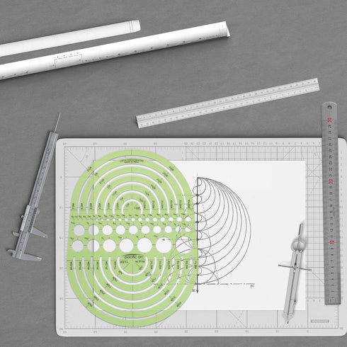 Pacific Arc Circles Radius Master Template Guide, 36 Perfect Circles from 1/2 Inch to 3 3/4 Inch Radius