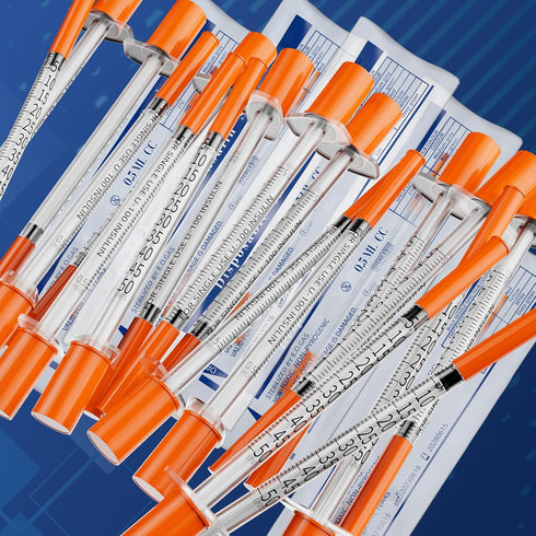 31Ga-0.5cc/mL-U-100,1/4" 6mm 100 Lab Liquid Dispensing Supplies Individually Wrapped,Box
