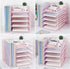 Desk Organizers and Accessories, 5-Tier Reference System with File Holder, Pink Office Supplies