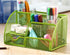 VANRA Mesh Desk Organizer, Office Supply Caddy with 6 Compartments and Drawer (Green)
