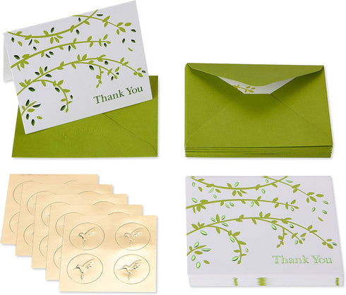 Papyrus Thank You Cards with Envelopes, Branches (20-Count)