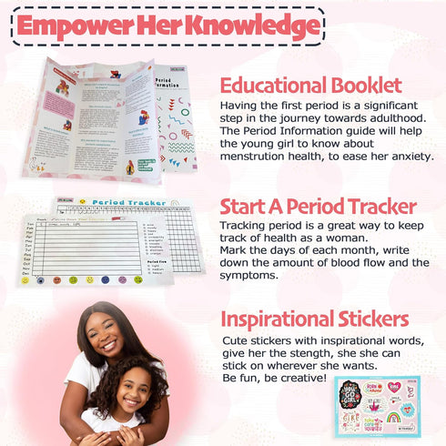 10-12 Essential First Period Kit for Girls | Period Bags for Teen Girls for School | First Period Gift with Sanitary