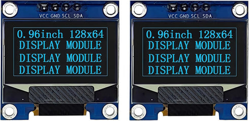 Haldzemo 0.96" OLED Display Module I2C IIC Serial 128X64 SSD1306 LCD Screen VCC