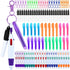Sherr 25 Sets Mini Highlighter Nurse Pens, Retractable Shuttle Pens, Highlighter Pen, Nursing Keychain
