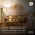 Bulbs A19 Bulbs (2 Pack) GE LED+ Color Changing LED Light with Remote, No App or Wi-Fi Required, Standard