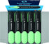 Schneider Job Pastel Highlighter, Chisel Tip, 1 + 5 mm, Black Barrel, Mint Ink, Box of 10 Highlighters (1524), Green