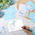 Zhanmai 50 Sets 50 50 50 Baby Shower Thank You Gift Cards Elephant Themed Baby Shower Thank You Notes with Envelopes