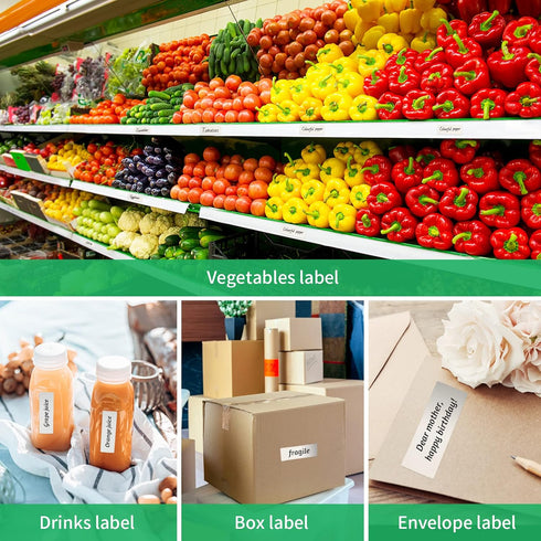 KINGLAKE Waterproof Self-Adhesive Polyester Labels, Corrosion Resistance, 1000 PCS Silver Plant Labels