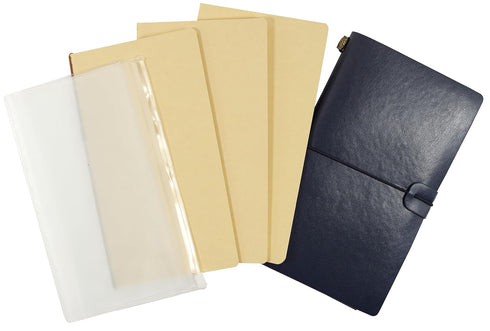 Voyager Refillable Notebook, Midnight Blue, Traveler's Journal, Planner
