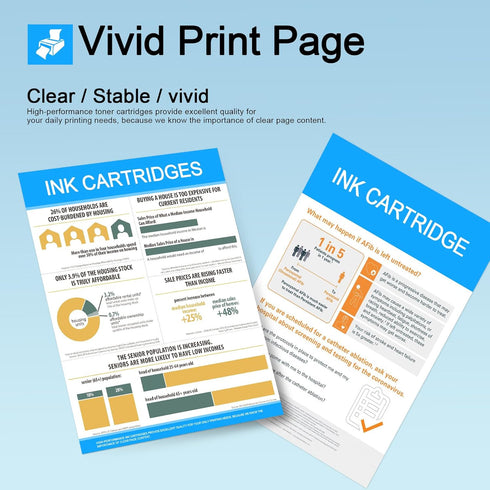 LC75 Ink Cartridges (2BK/C/M/Y 5-Pack) Compatible for Brother LC75BK LC75XL Ink Replacement for Brother Printers
