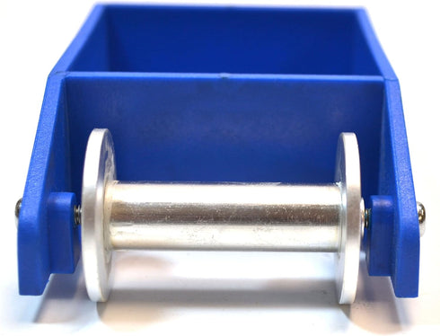 5.25" 1.2", 1.25" EISCO Hall's Carriage, Blue Plastic Resin & Aluminum, x Wheels, Physics Teaching Tool